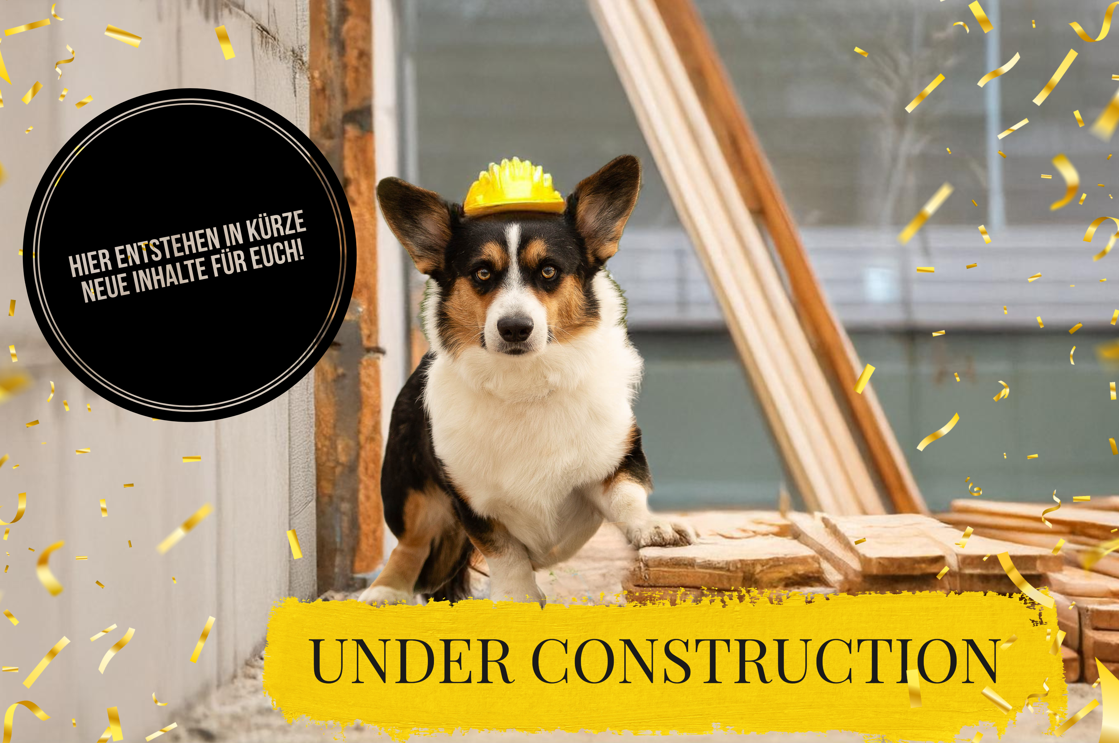 Baustelle mit Corgi